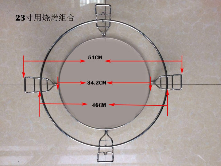 YNNI KAMADO TQDC23 58,4 cm Teilung und Conquer komplett 6-teilig mit Topflappen Kamado Grill Univers