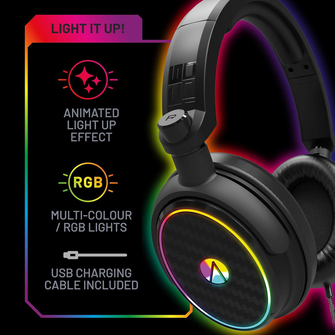 Stealth C6-100 LED Over Ear Gaming Headset PS4/PS5, Xbox, Nintendo Switch, PC mit flexiblem Mikrofon