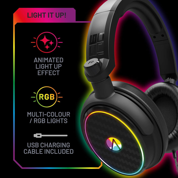 Stealth C6-100 LED Over Ear Gaming Headset PS4/PS5, Xbox, Nintendo Switch, PC mit flexiblem Mikrofon