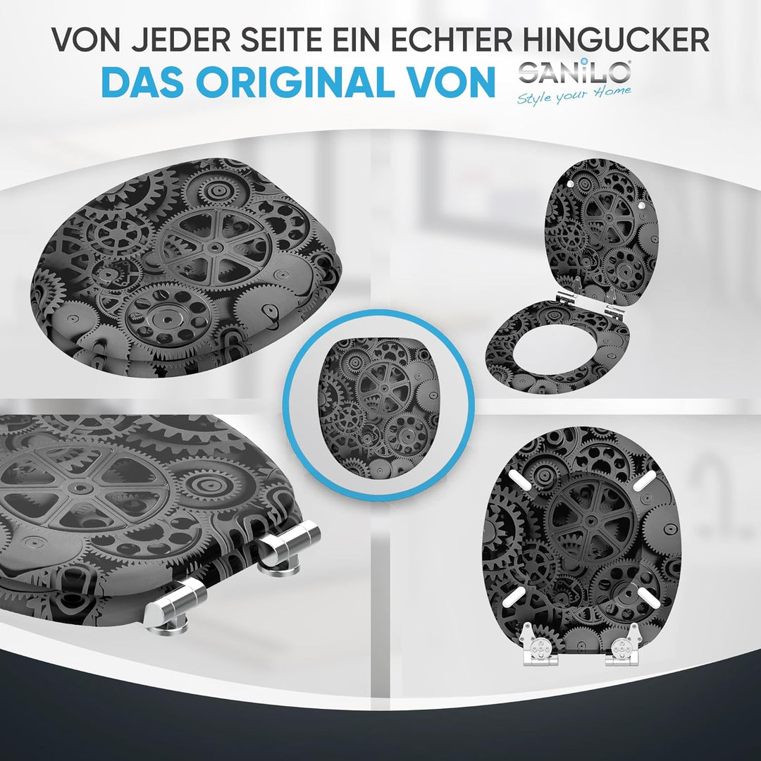Sanilo WC Sitz mit Absenkautomatik, viele neue Toilettendeckel zur Auswahl, hochwertige Oberfläche,