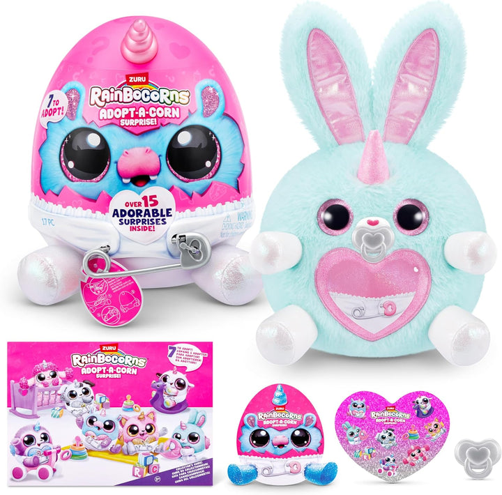 Rainbocorns 92105A, Bunny, Adpot-A-Corn, Small (23.5 cm), Bunny