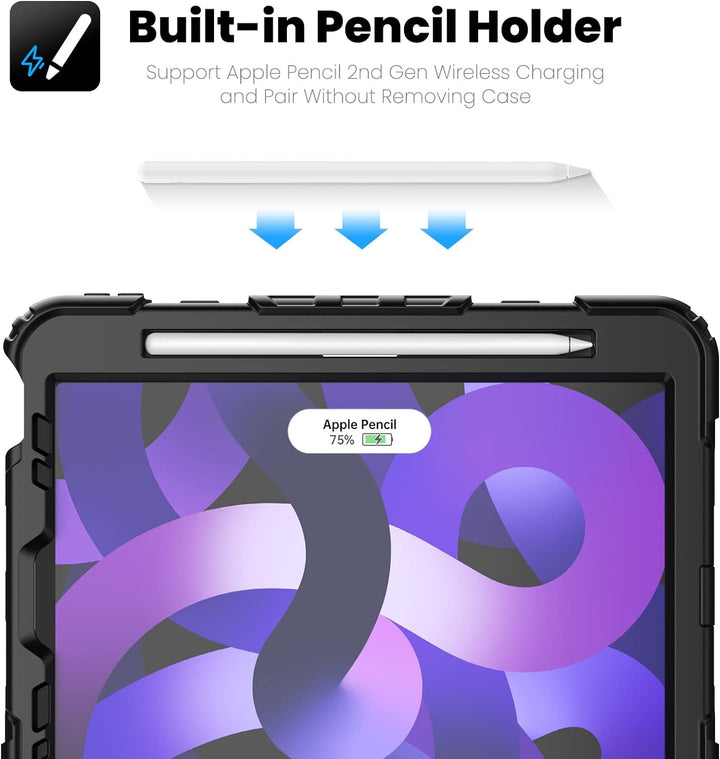 SEYMAC Hülle für iPad Air 5. / 4. Generarion 2022/2020 10,9 Zoll, iPad Air 5 Hülle, Stossfeste iPad