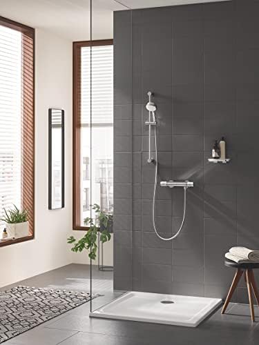 Grohe Tempesta Cosmopolitan, Brausestange 600mm, feste Bohrlöcher zur Befestigung, chrom 600 mm, 600