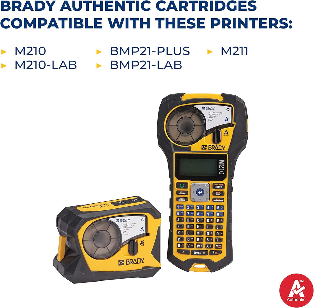 Brady (M21-500-595-WT) Vinylband für BMP21-PLUS; BMP21-LAB; BMP21 12.70 mm x 6.40 m Schwarz auf Weis