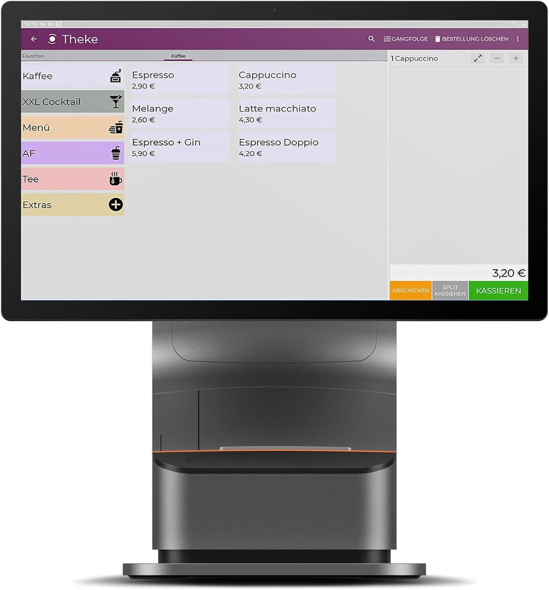 Registrierkasse Kassensystem - Finanzamtkonform 2022 - TSE ready - integrierter Bondrucker - Gastron