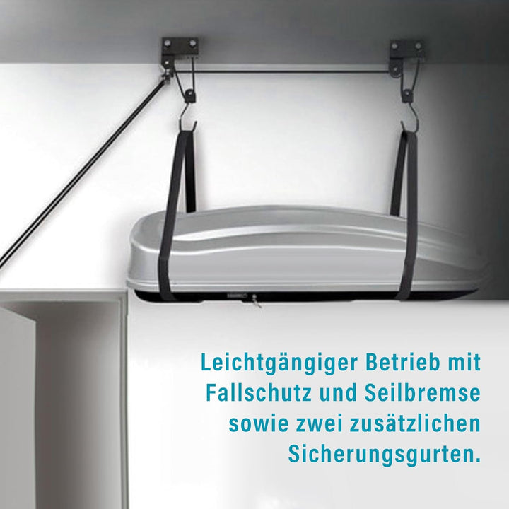 Gemsaya Fahrradlift bis 60 kg, Stahl Fahrrad Deckenlift, Deckenmontage Fahrradhalterung mit Haken un