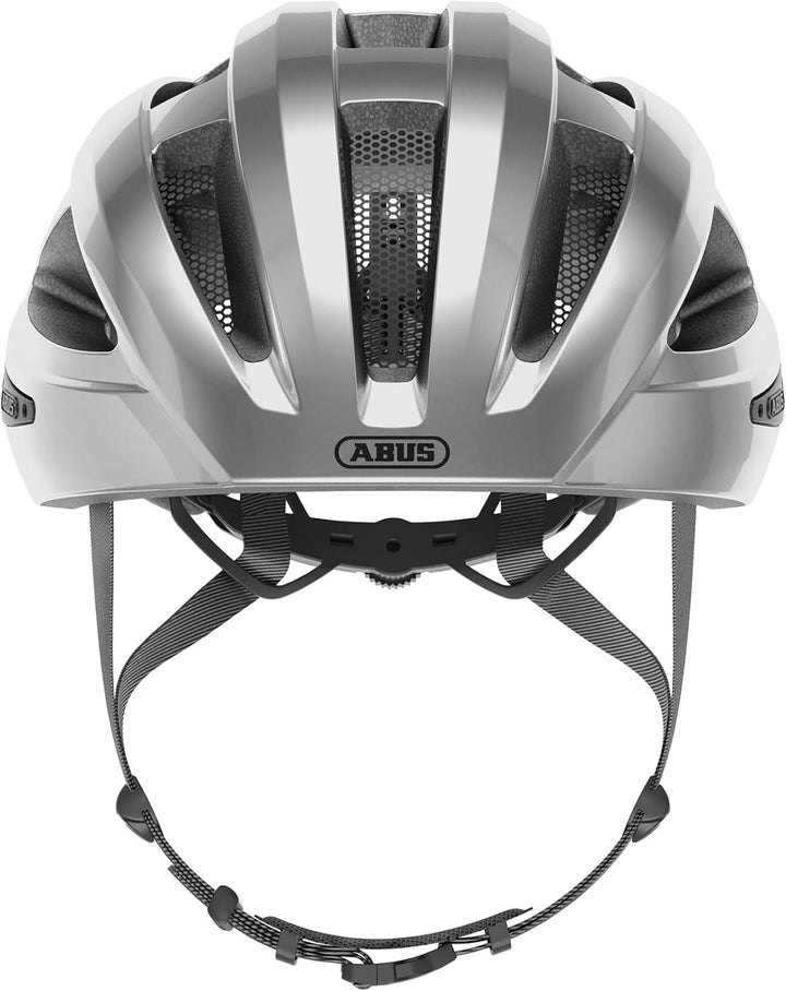ABUS Rennradhelm Macator - sportiver Fahrradhelm für Einsteiger - auch für Zopfträger/-innen - für D