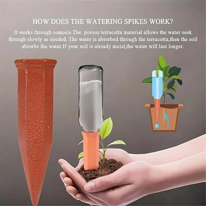 CHSEEO 8 Stück Automatisch Bewässerung Set, Selbstbewässerung Spike, Pflanzen Wasserspender, Automat