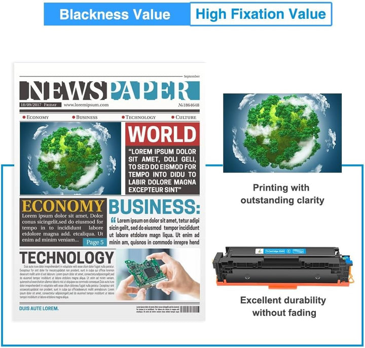 TRUE IMAGE Kompatibel Tonerkartusche als Ersatz für Canon 054H 054 Toner i-SENSYS MF645Cx MF643Cdw M