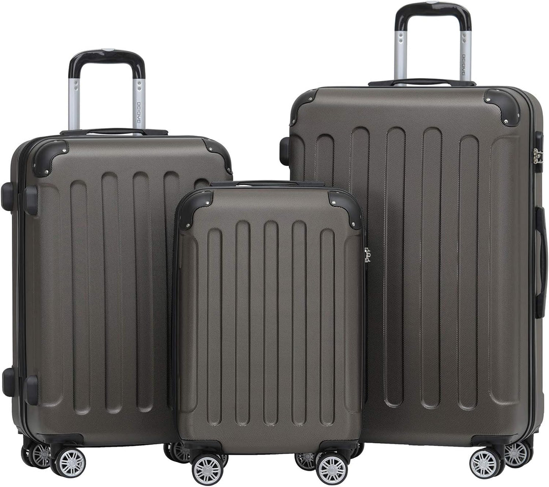 BEIBYE- Hartschalenkoffer Koffer Trolley Rollkoffer Reisekoffer Zahlenschloss 4 Zwilings-Rollen (Cof