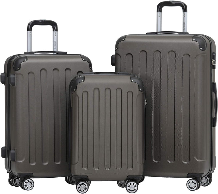 BEIBYE- Hartschalenkoffer Koffer Trolley Rollkoffer Reisekoffer Zahlenschloss 4 Zwilings-Rollen (Cof