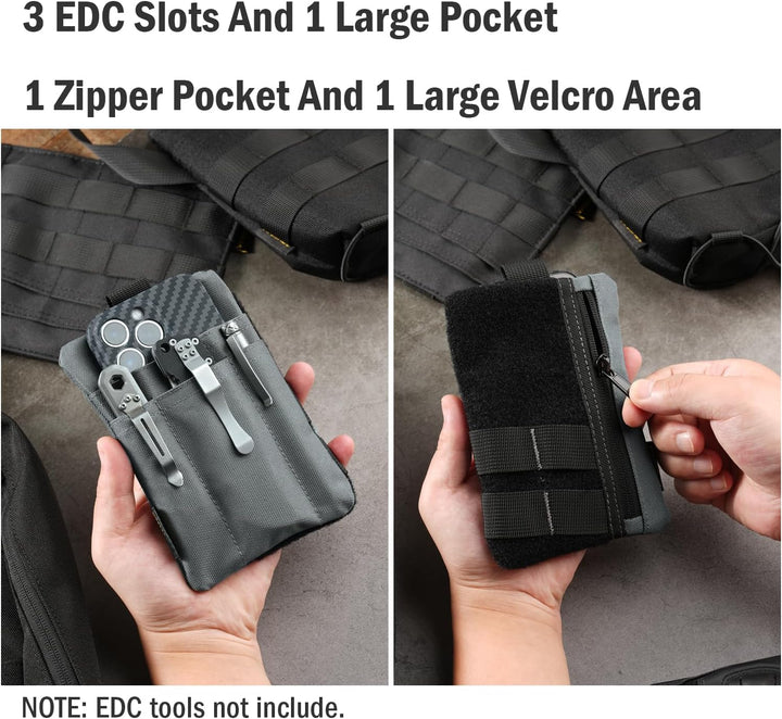 VIPERADE VE27 EDC Organizer Klein EDC Pocket Pouch mit 4 Taschen,Klein Werkzeugtasche EDC Taschen Or
