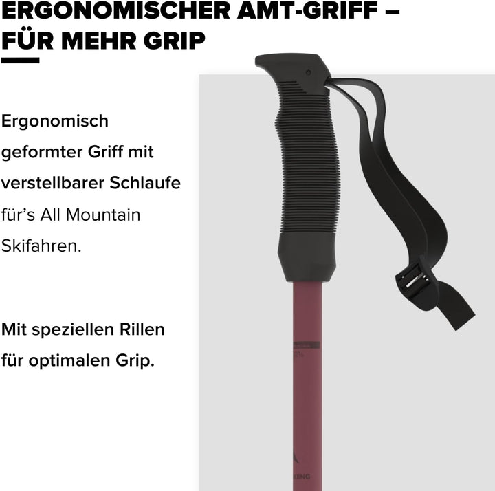 ATOMIC CLOUD Skistöcke - Hochwertiger Aluminium-Skistock - Ergonomischer Griff für mehr Grip - Stock