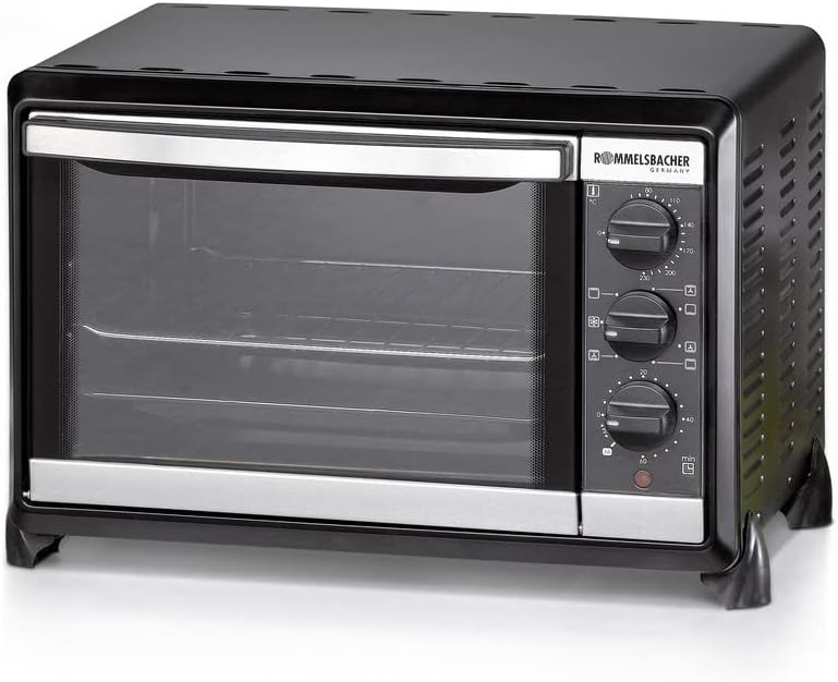 Rommelsbacher BG 1250 EX Kleinbackofen mit Pizzastein & Umluft 18 Liter Volumen