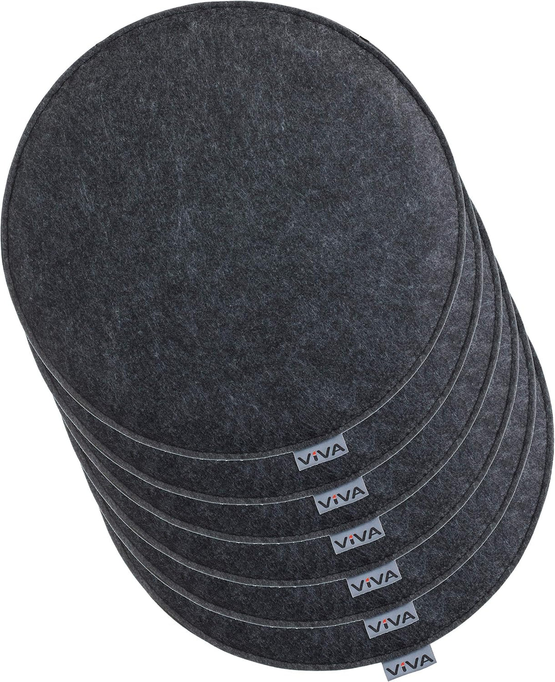 Brandsseller Sitzkissen Filz Rund Stuhlkissen Sitzauflage Gepolstert - Ø 35 cm - 6er Vorteilspack -