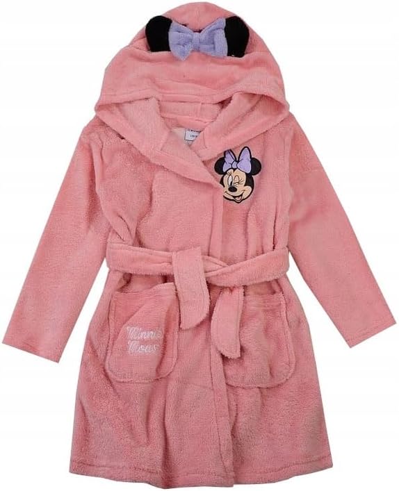 eplusm MINNIE MOUSE weich Bademantel Kinder Mädchen Kapuzenbademantel, Morgenmantel Handtuch/Microfa