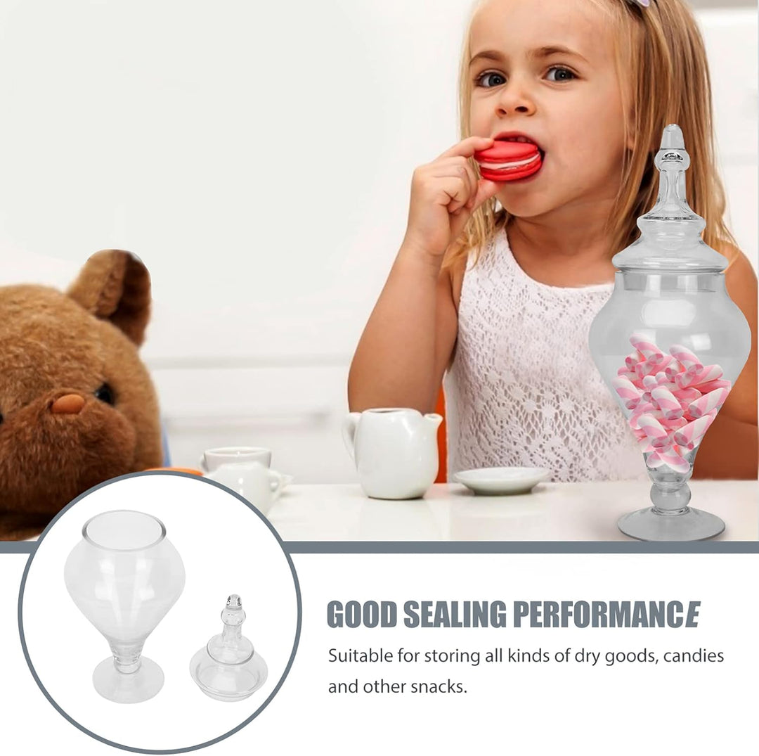 TOPBATHY 1stk Süssigkeitenglas Büffet Vorratsdose Süssigkeiten-Buffet-gläser Glasterrarium Mit Decke