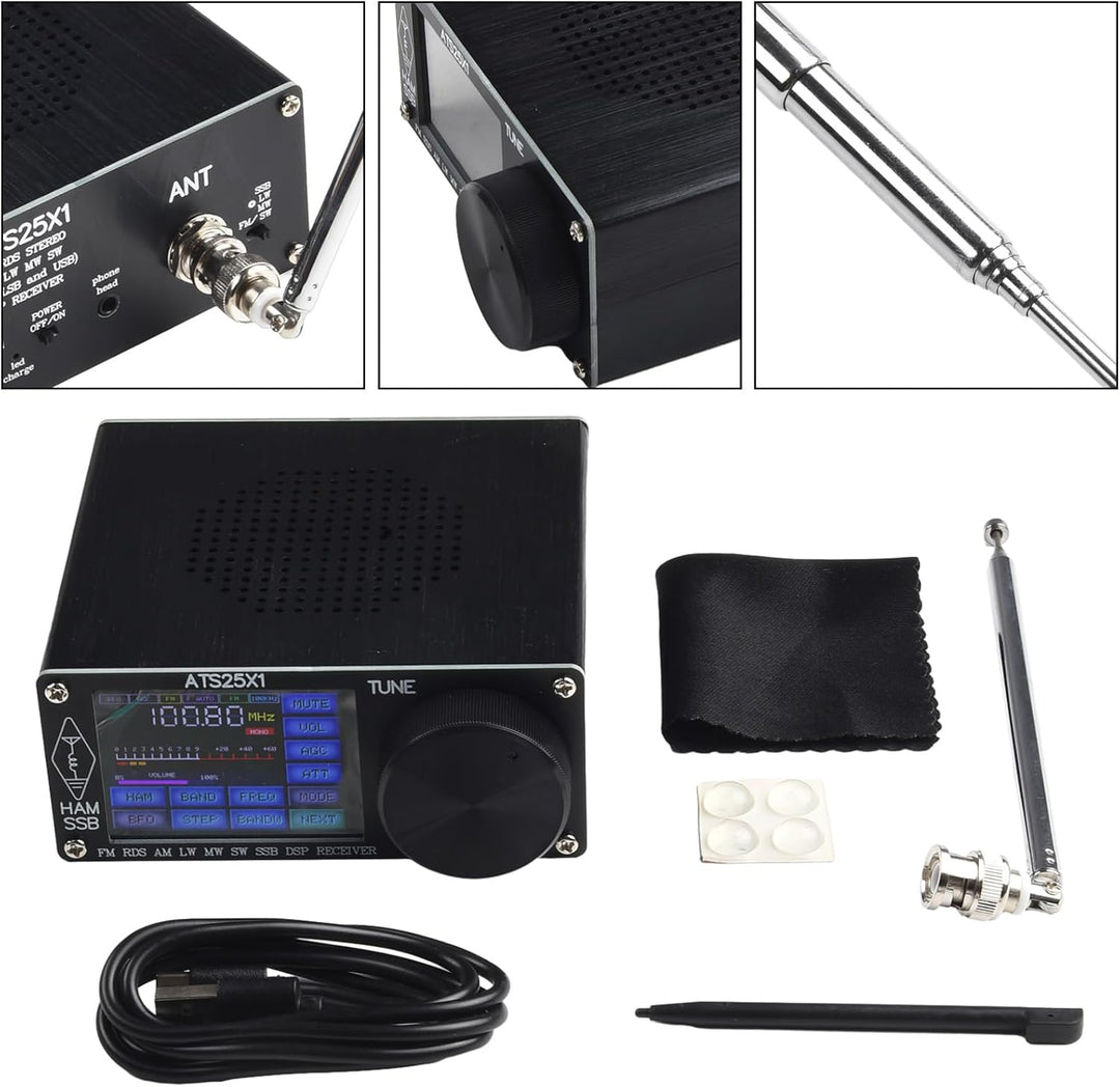 ATS 25 für X1 Si4732 Fullband-Radioempfänger, DSP-Funkempfänger mit 6.1 cm Touchscreen