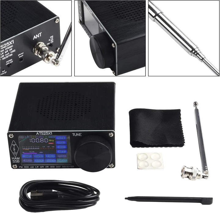 ATS 25 für X1 Si4732 Fullband-Radioempfänger, DSP-Funkempfänger mit 6.1 cm Touchscreen