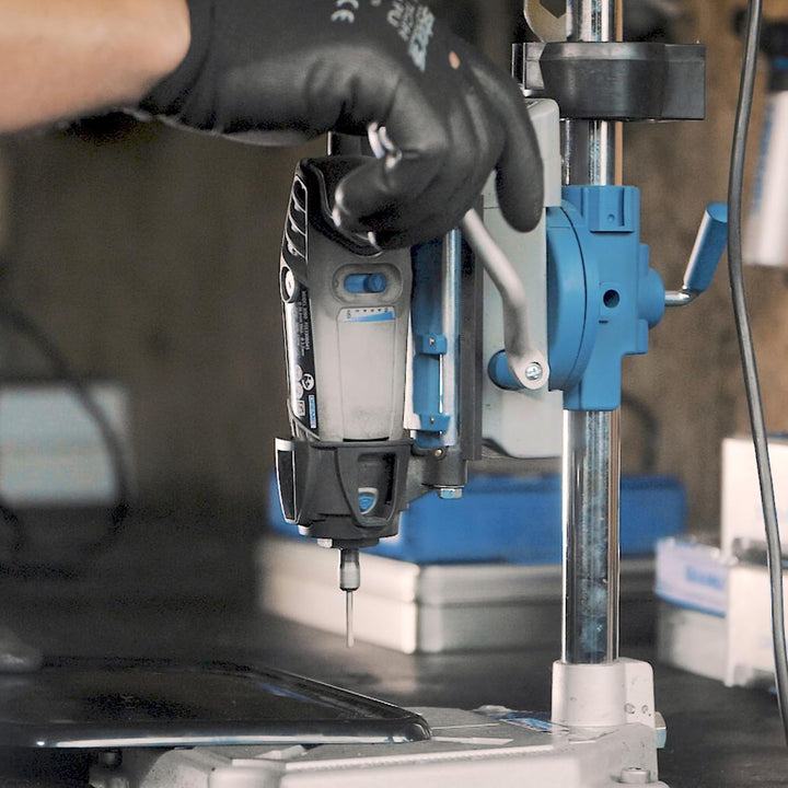 Dremel 220 Bohr- und Werkzeugständer (für Stationäre Arbeiten. Vertikal oder im Winkel Bohren, Einst