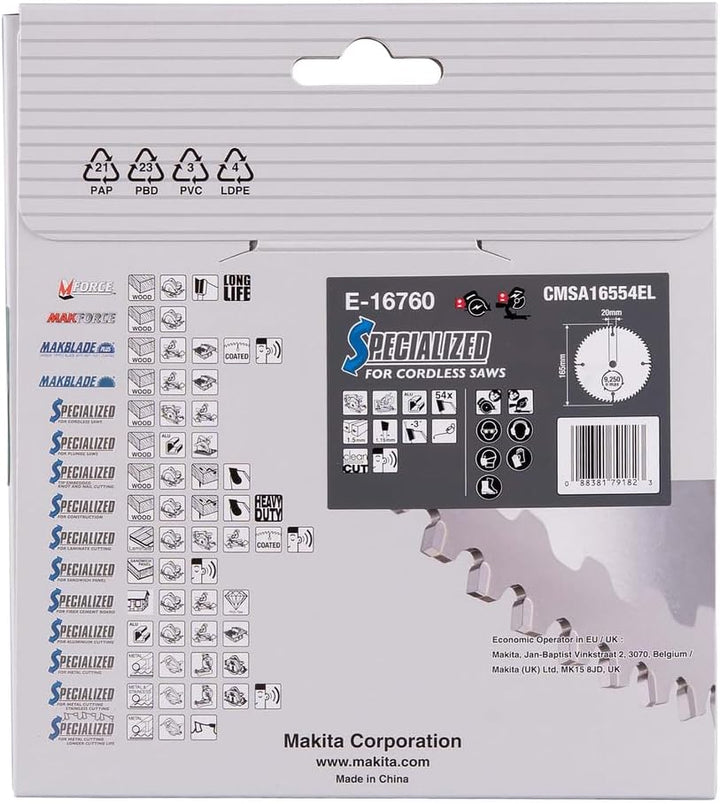 Makita E-16760 EFFICUT Sägeblatt 165x20x54