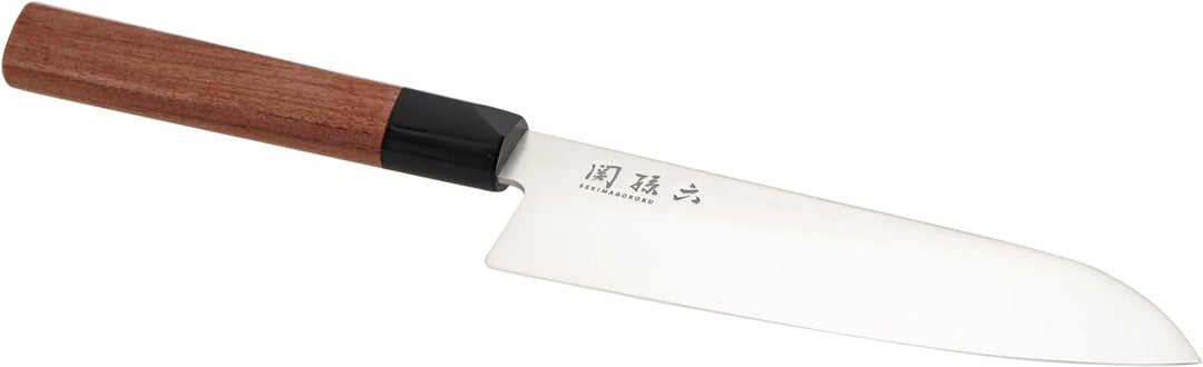 KAI Seki Magoroku Red Wood Griff Santoku-Messer mit red Wood Griff, Klinge 17,0 cm, MGR-0170S, Mehrf