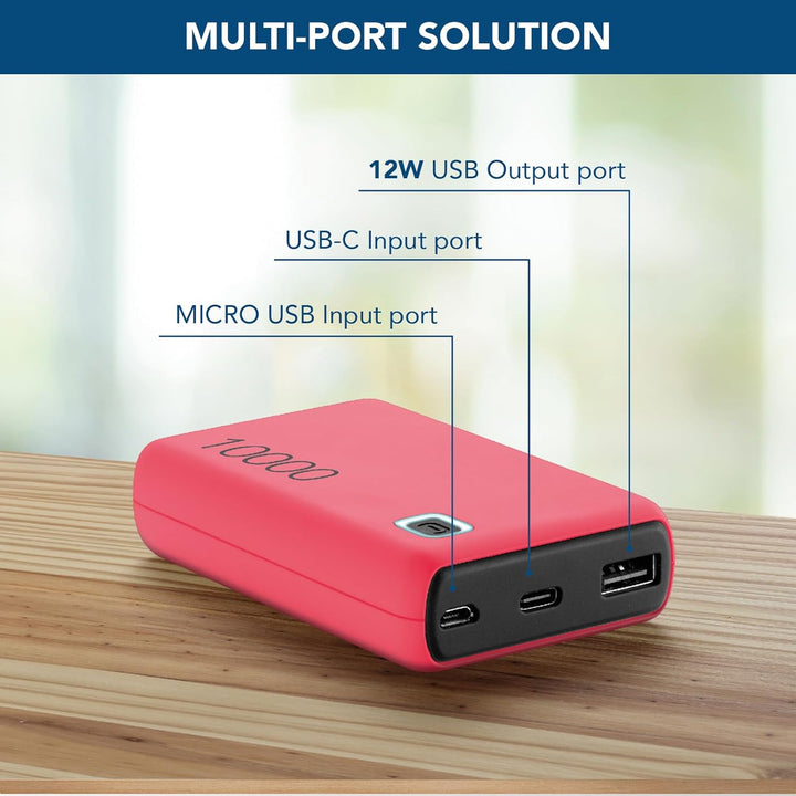 cellularline Zubehör Smartphones Marke Modell Power Bank 10.000 Rosso, Rosa