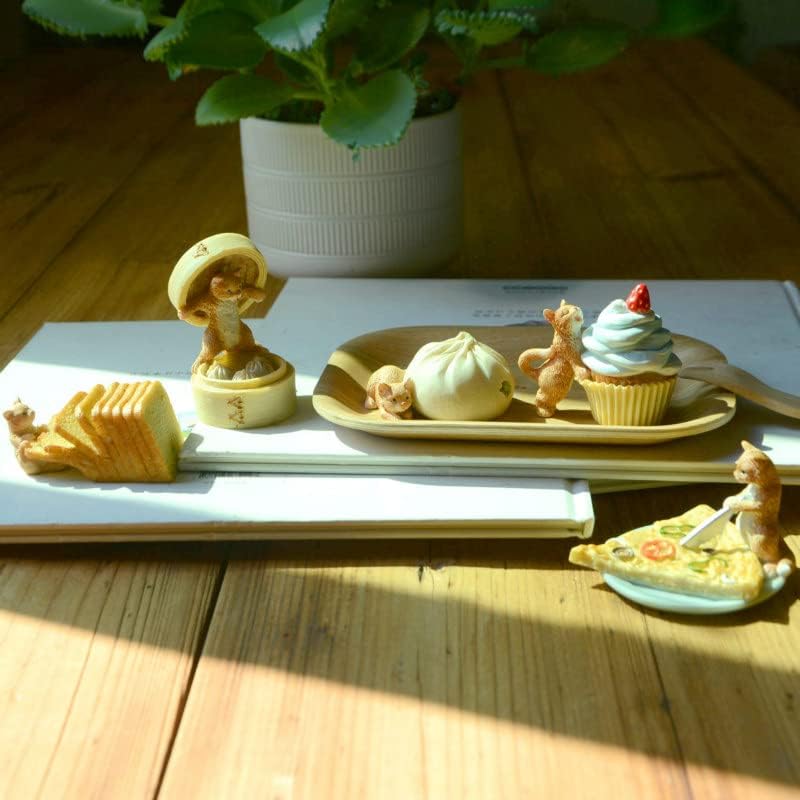 Gemmia Miniatur Feengarten Katze Figur- Dinnerparty vorbereiten Katze, Dinnerparty Vorbereiten Katze