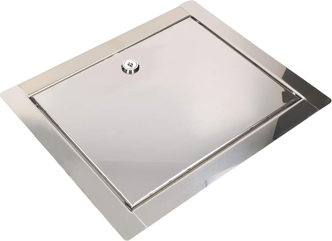 KOTARBAU® Revisionsklappe Grösse 40x50cm mit Schlüssel Edelstahl Silber für