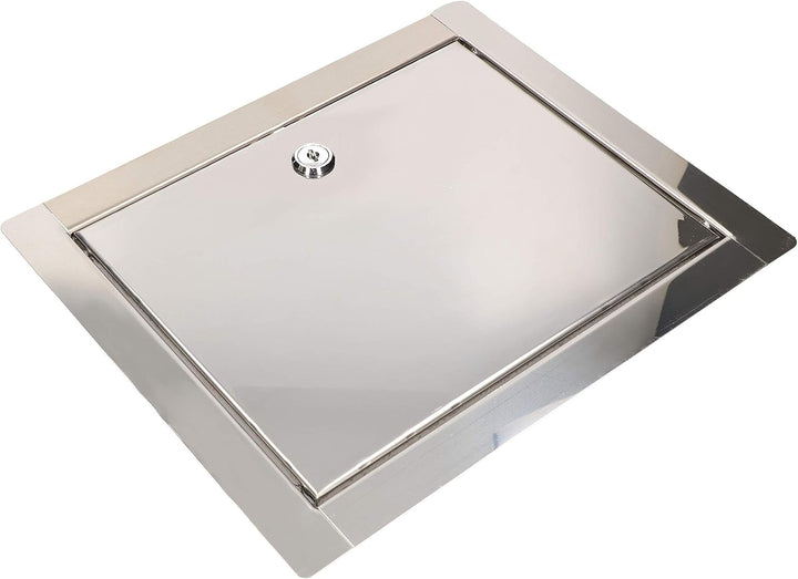KOTARBAU® Revisionsklappe Grösse 40x50cm mit Schlüssel Edelstahl Silber für
