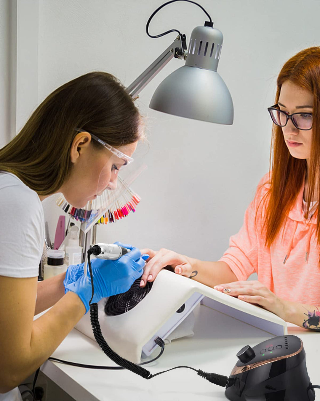 Nagelfräser Elektrisch für Gelnägel 35000 U/Min Maniküre Pediküre Set 6 in 1 Nagelfeile Nagel Fräsma