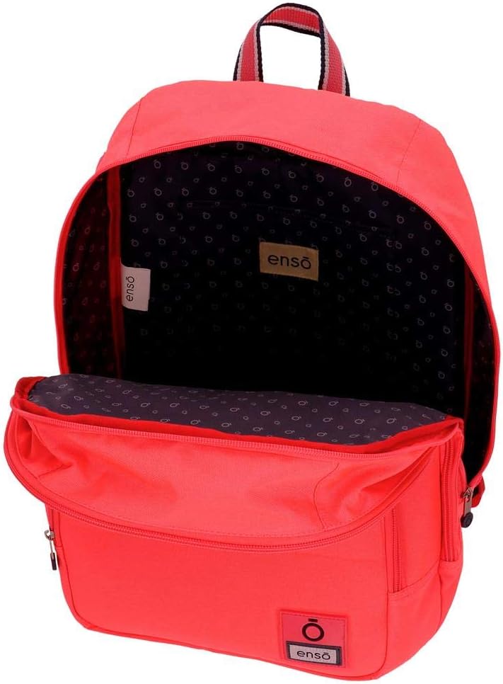 Enso Basic Doppelfach-Rucksack mit Trolley Orange 32x46x17 cms Polyester 25.02L Koralle Doppelter Ru