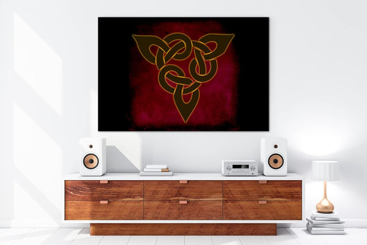 deyoli Keltisches Muster Format: 80x60 als Leinwandbild, Motiv fertig gerahmt auf Echtholzrahmen, Ho
