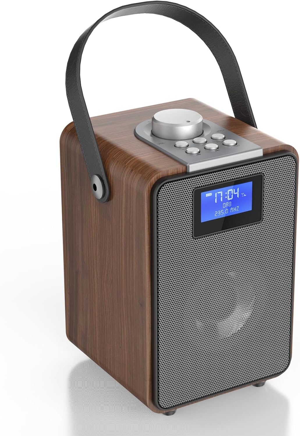 MONODEAL DAB Radio mit Bluetooth, Zwei Wecker, Wiederaufladbar DAB Plus/Dab+ Radio Klein, Küchenradi