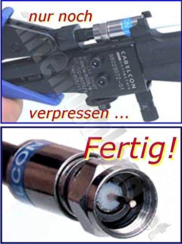 50 x Cabelcon F-59-CX3 6.0 QM Quick Mount Stecker für RG59 (6 mm) Kabel, WASSERDICHT!