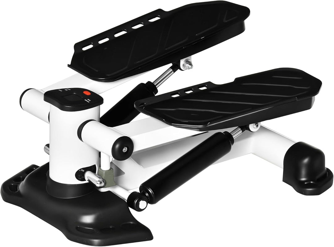 HOMCOM Mini Stepper Minifahrrad Fitness Heimtrainer LCD-Bildschirm mit Zwei grossen Pedalen Metall A