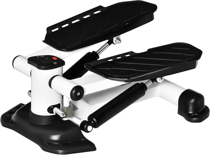 HOMCOM Mini Stepper Minifahrrad Fitness Heimtrainer LCD-Bildschirm mit Zwei grossen Pedalen Metall A