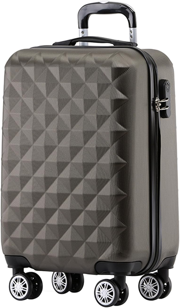 BEIBYE Zwillingsrollen 2066 Hartschale Trolley Koffer Reisekoffer Handgepäck Boardcase M (Coffee, M)