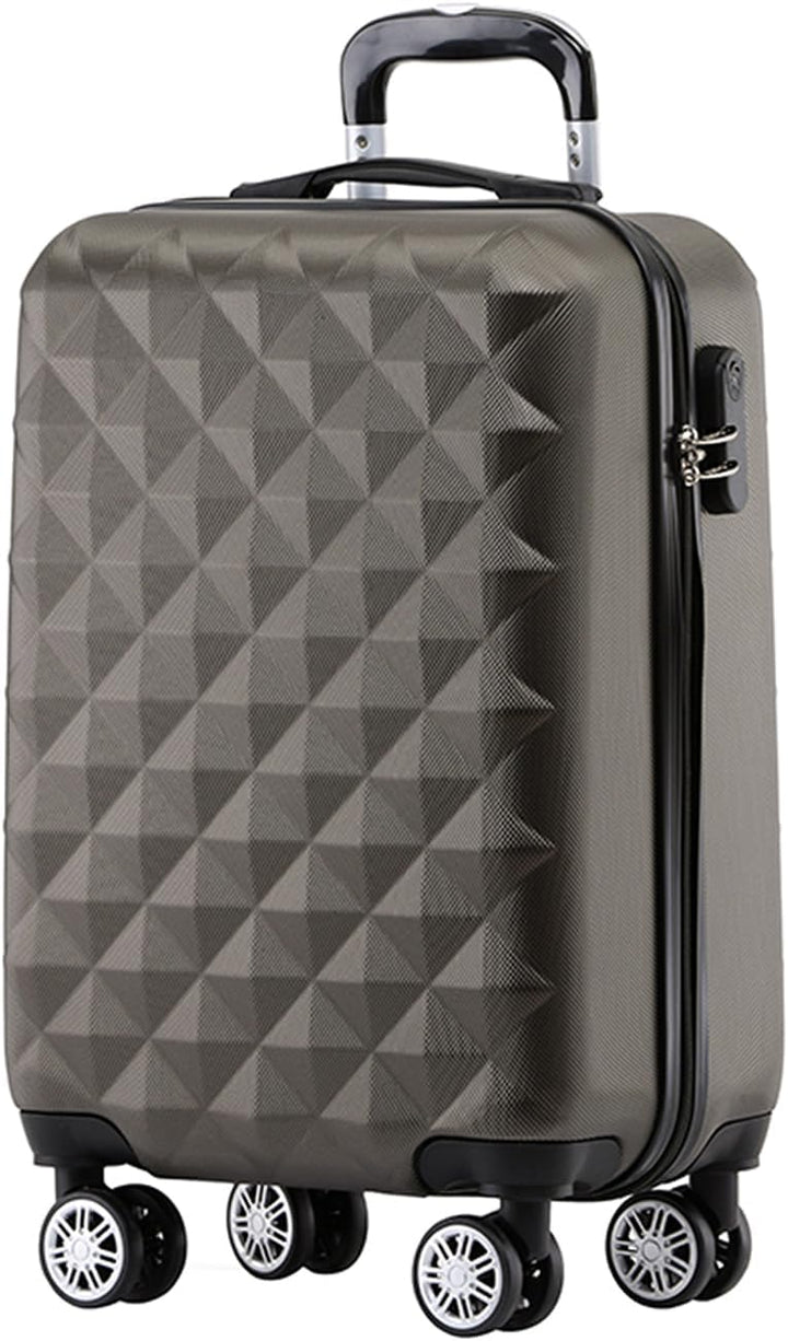 BEIBYE Zwillingsrollen 2066 Hartschale Trolley Koffer Reisekoffer Handgepäck Boardcase M (Coffee, M)