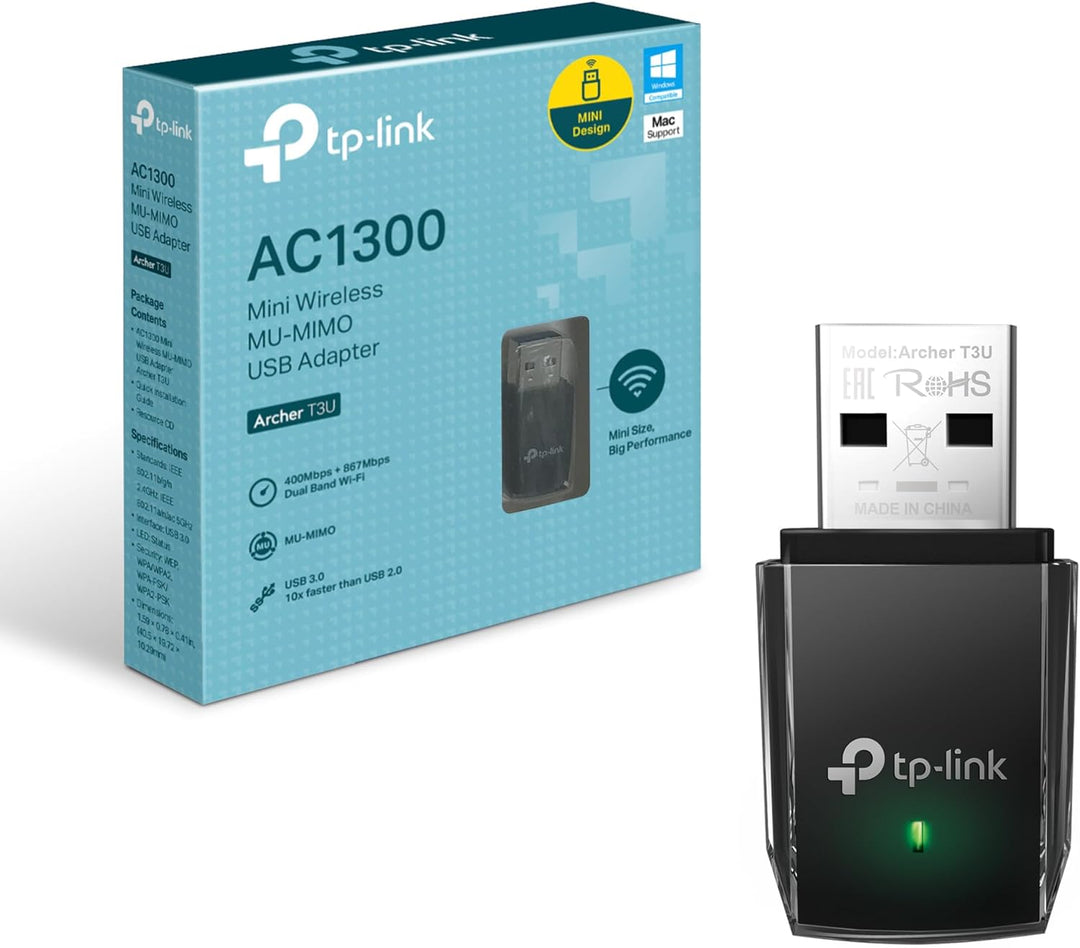 TP-Link Archer T3U AC1300 USB WLAN Stick Adapter (bis zu 867 Mbit/s auf 5GHz und 400 Mbit/s auf 2,4G