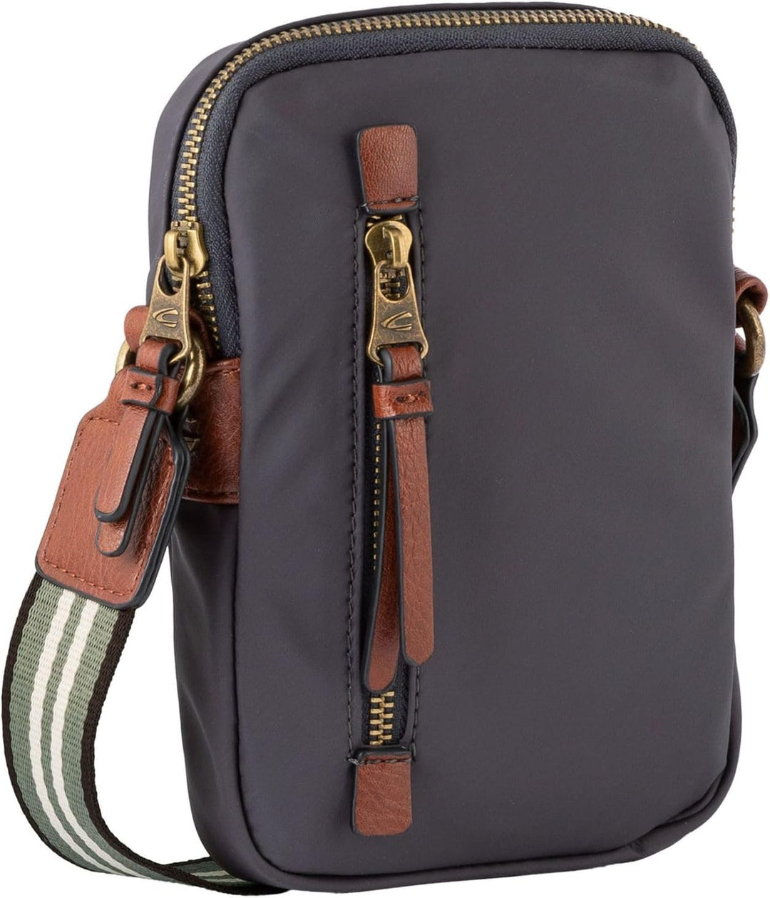 camel active bags Bari Damen Handytasche Umhängetasche Klein Grau Dark Grey 14x2,5x20, Dark Grey 14x