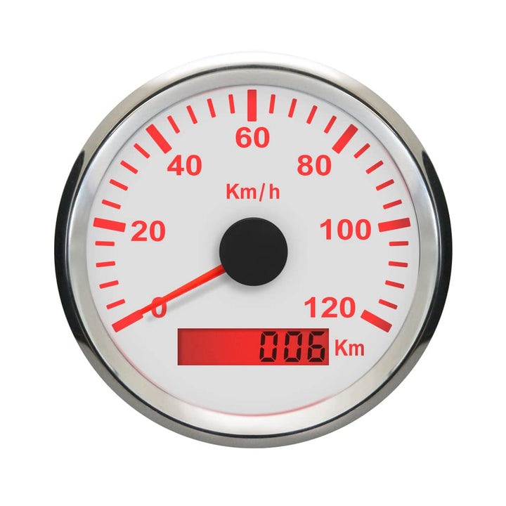 ELING GPS Tacho Kilometerzähler 120KM/H für Auto Marine UTV 85mm 12V/24V mit Hintergrundbeleuchtung