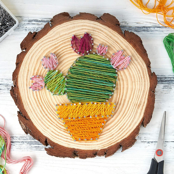 Arteza Holzscheiben, 8 Stück, 20-22.8 cm Durchmesser, 2 cm Dicke, runde Holzscheiben für Handwerk, T