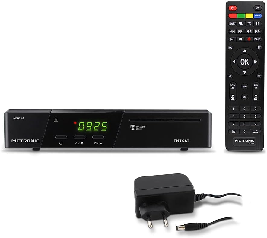 Metronic 441639 Terminal TNT SAT HD, schwarz, Norme TNTSAT, TNTSAT