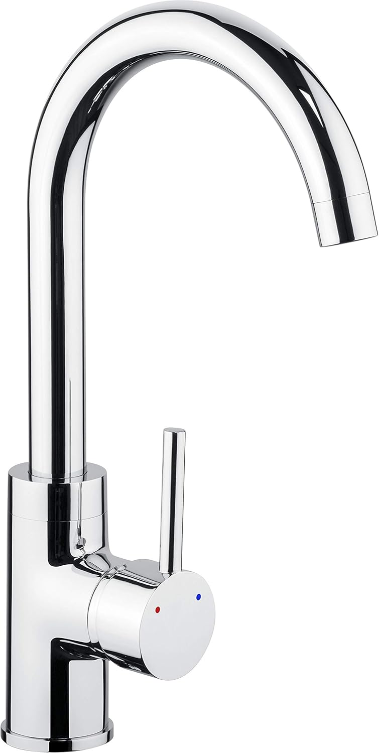 Cornat Spültisch-Einhebelarmatur "Fuerte" - Hochwertiger Messingkörper - verchromt - Hoher & schwenk