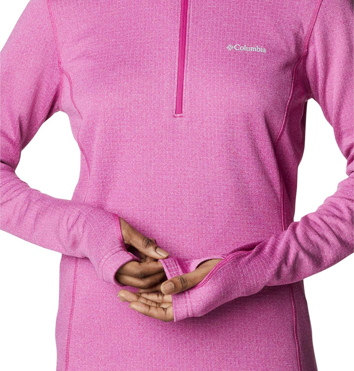 Columbia Damen Park View Half-Zip Grid Fleecejacke mit halbem Reissverschluss Wild Fuchsia Heather S