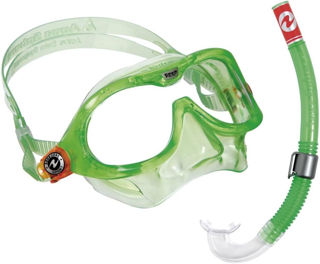 Aqua Lung Tauchmaske Schnorchel-Set XS - S Grün, XS - S Grün