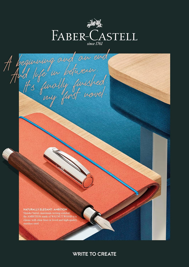 Faber-Castell 148181 - Füllfederhalter AMBITION Birnbaum, Federbreite F, inkl. Geschenkverpackung un