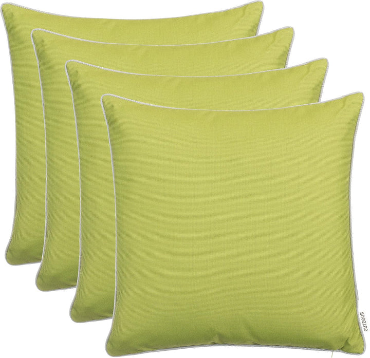 Brandsseller Outdoor Garten Kissen Dekokissen mit Paspel - Garngefärbt Uni Schmutz- und Wasserabweis