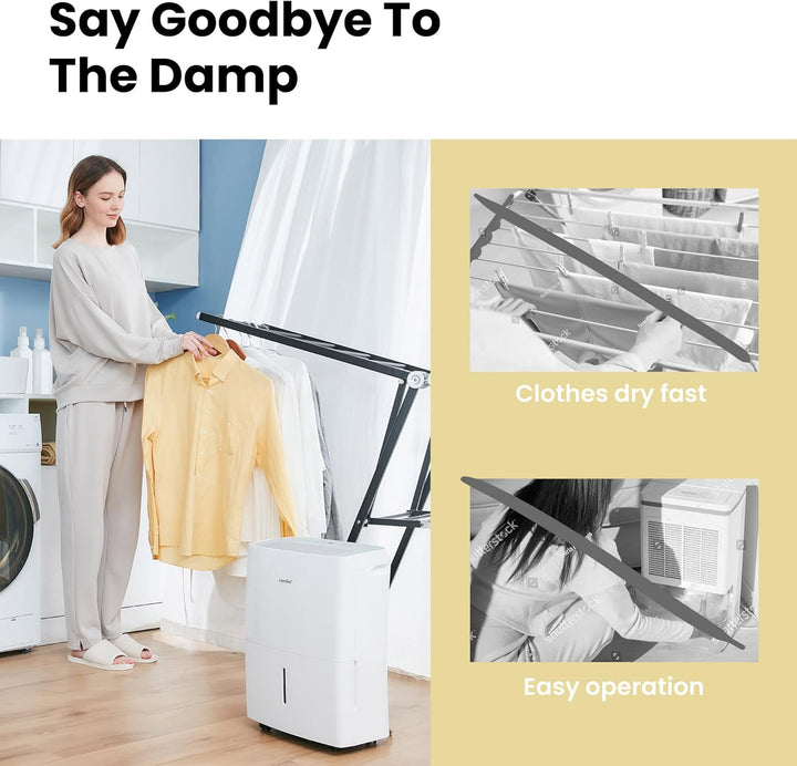 Comfee Luftentfeuchter, 20L/24h, Raumgrösse ca.100m³(40m²), MDDF-20DEN7-WF, APP-fähig, 20L-40m²-DF3(